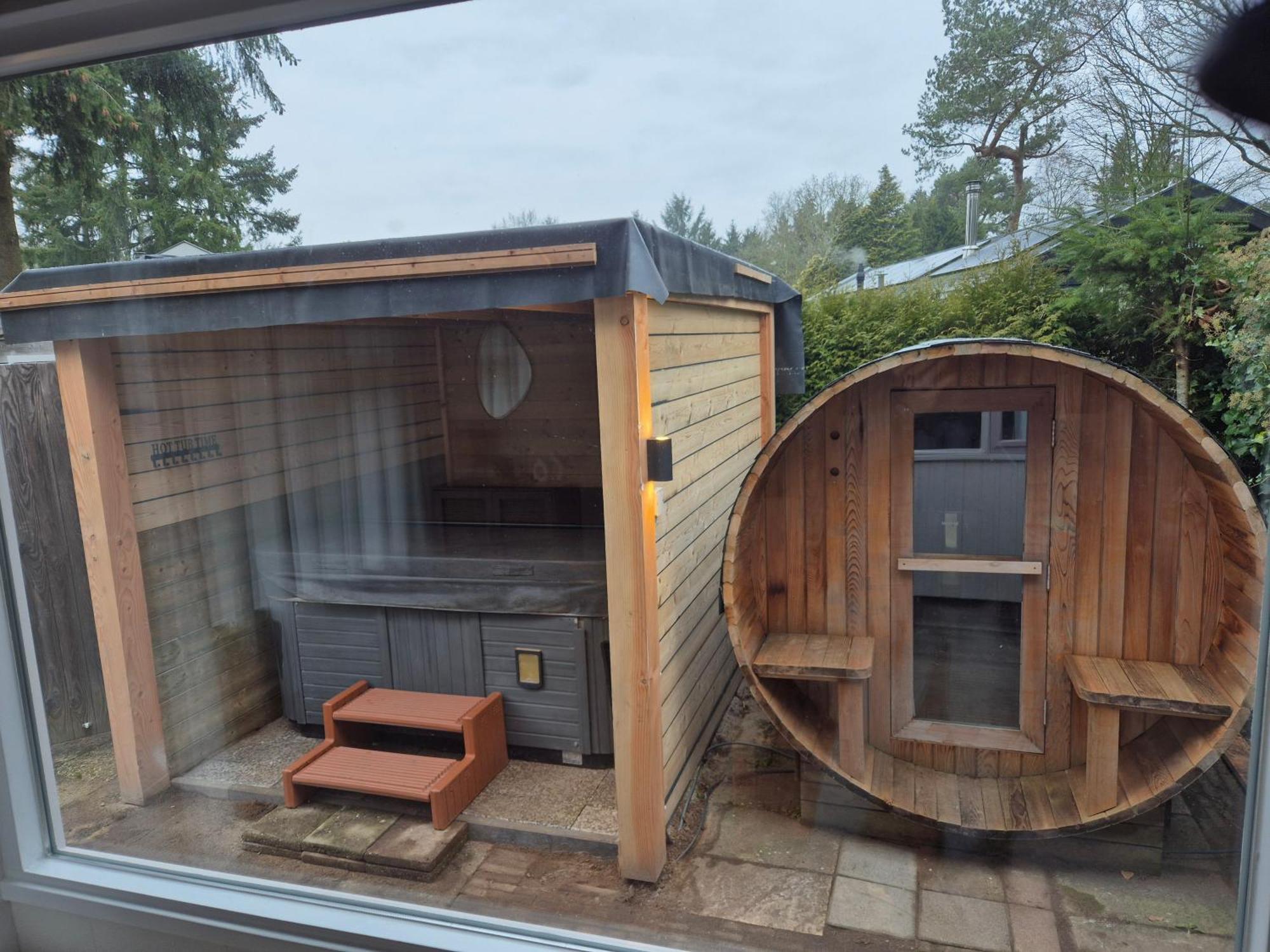 Luxe Boshuisje Met Prive Wellness & Jacuzzi Op De Veluwe Эрмело Экстерьер фото